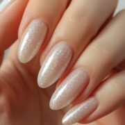 Ausgefallen Nageldesign Ombre Babyboomer mit Glitzer