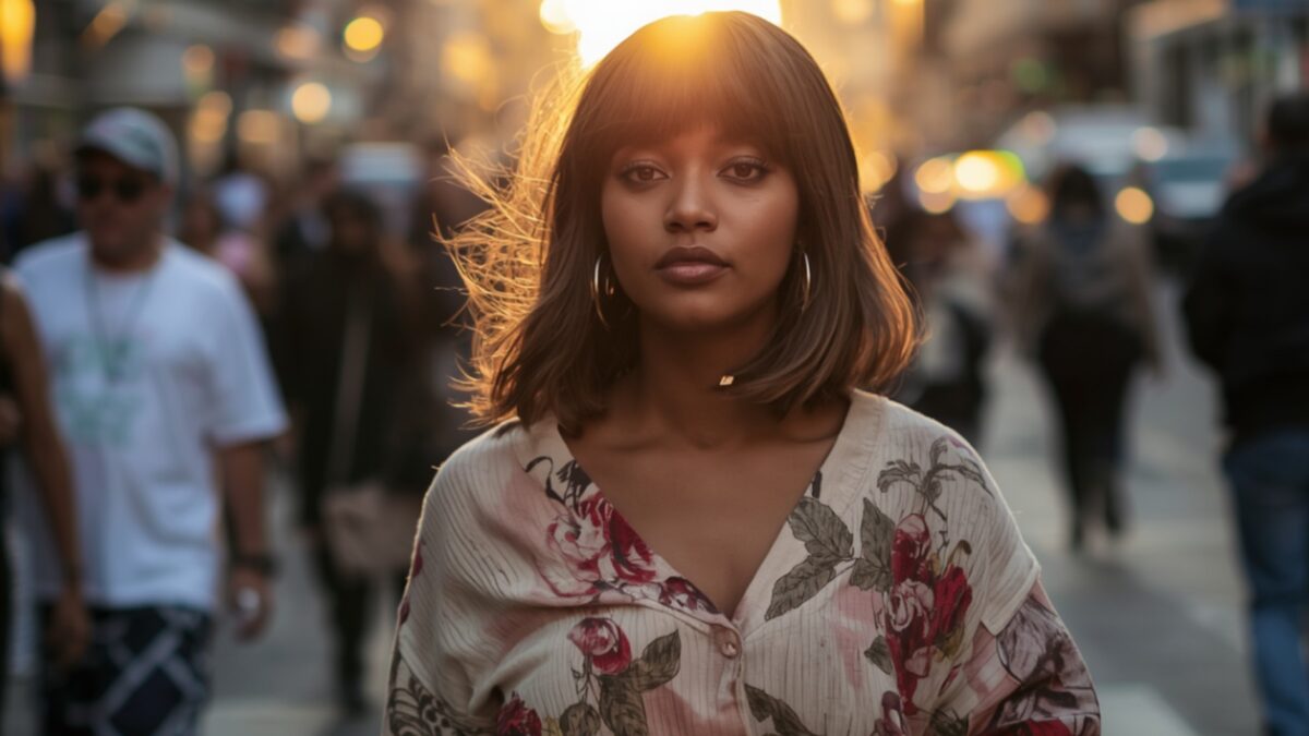 Long Bob mit Curtain Bangs Die Trendfrisur für einen eleganten und modernen Look
