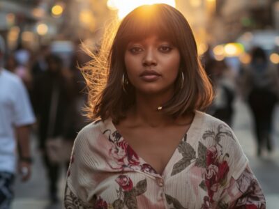Long Bob mit Curtain Bangs Die Trendfrisur für einen eleganten und modernen Look