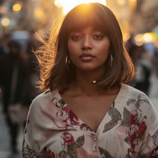 Long Bob mit Curtain Bangs Die Trendfrisur für einen eleganten und modernen Look