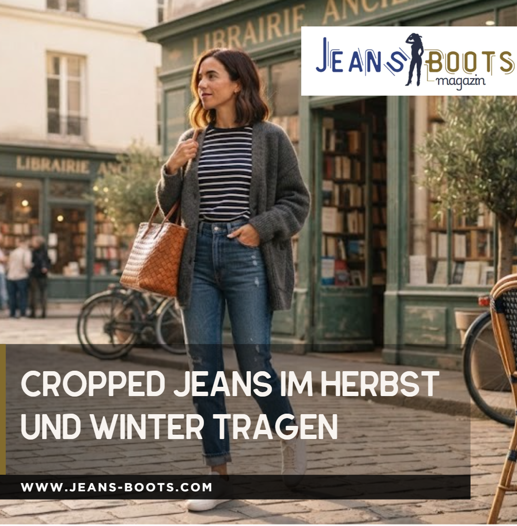 Cropped Jeans im Herbst und Winter tragen Cropped Jeans im Herbst und Winter tragen