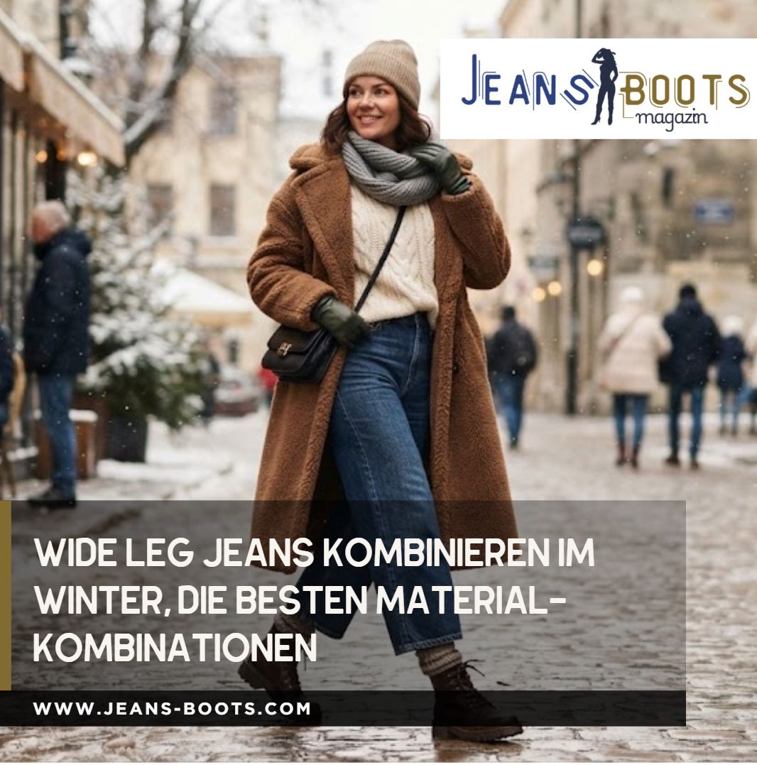 Wide Leg Jeans kombinieren im Winter, die besten Material-Kombinationen Wide Leg Jeans kombinieren im Winter, die besten Material-Kombinationen